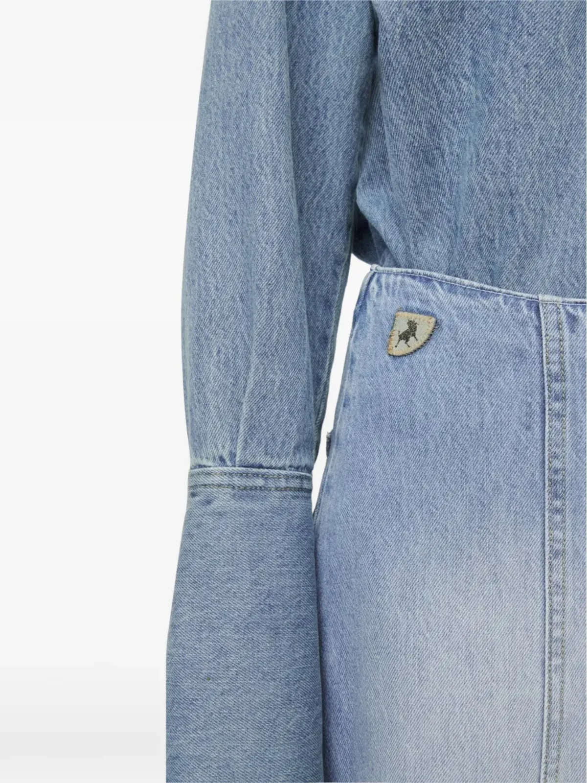 LOIS JEANS Wilson ロゴパッチ デニムマキシスカート - 画像4