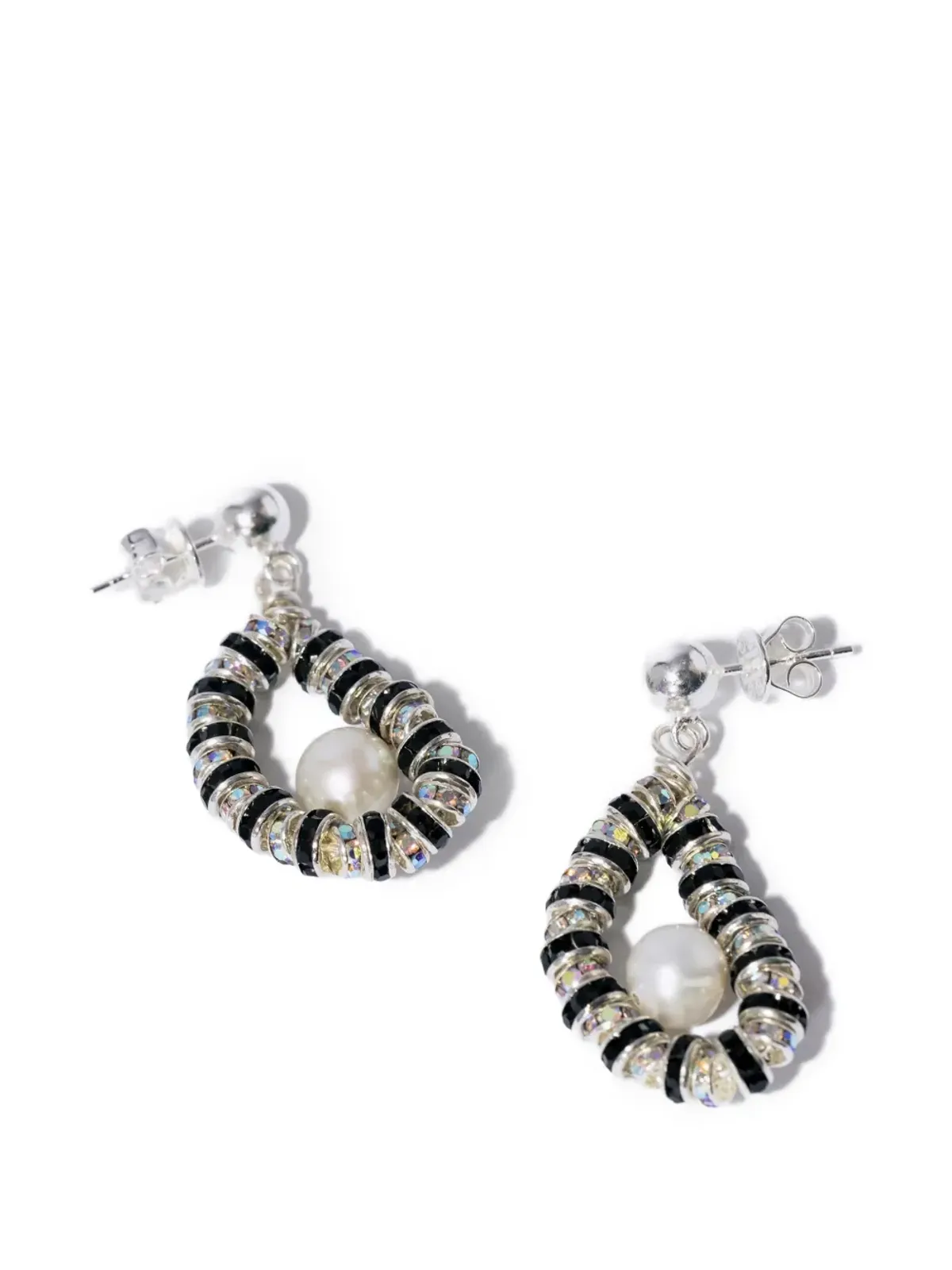 Pearl Octopuss. Y パールエンブリッシュド・ドロップピアス - シルバー - 画像3