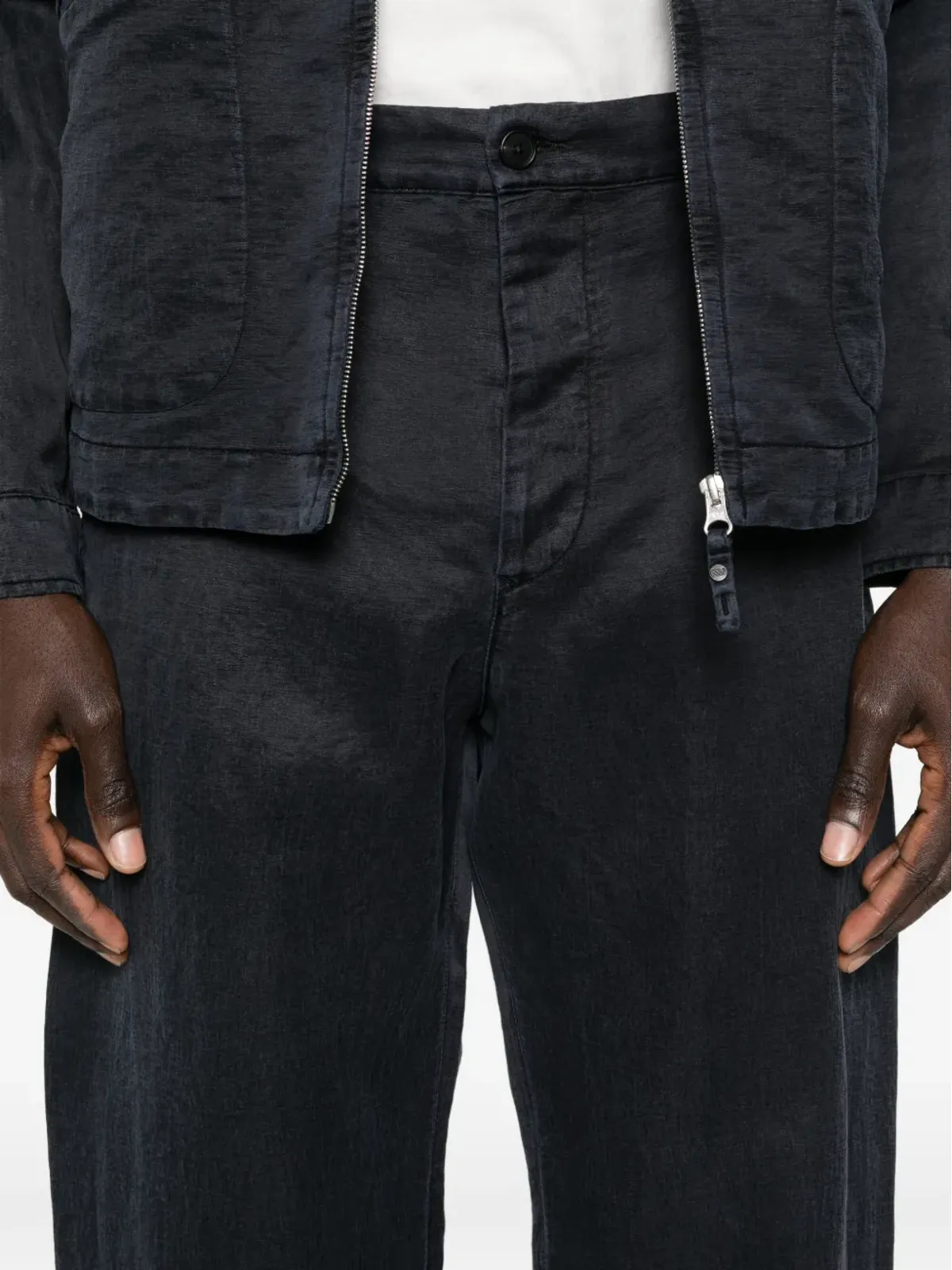 Massimo Osti Studio ベルトループ付きボタン留めパンツ - 画像5