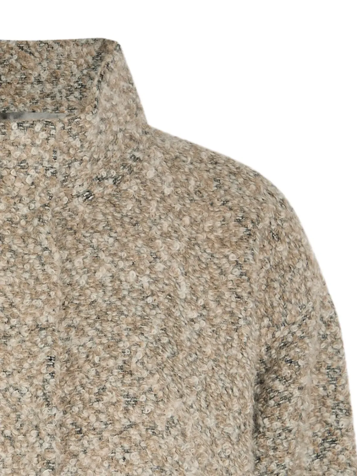 Eileen Fisher ファネルネック ブークレ織ジャケット - 画像2