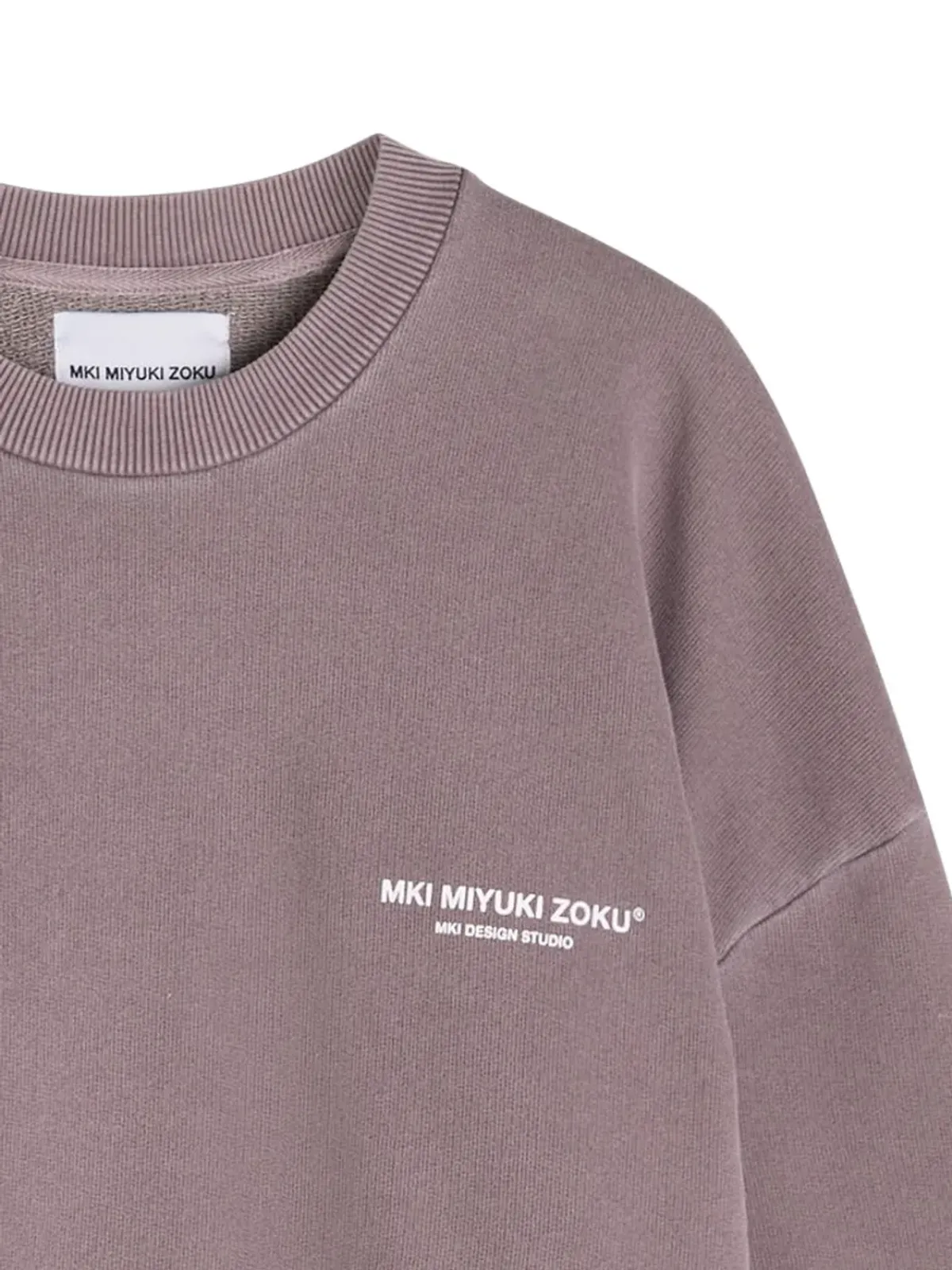 MKI Miyuki Zoku リブ編みクルーネック スウェットシャツ（紫） - 画像2