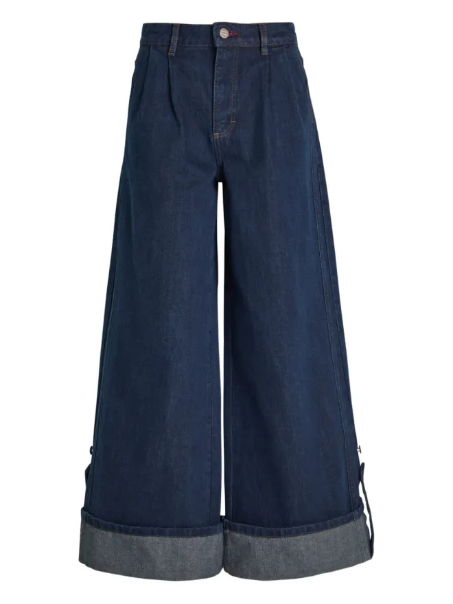 Damson Madder DAMSON MADDER プリーツ付きカフクルットデニムパンツ（ブルー）の商品画像