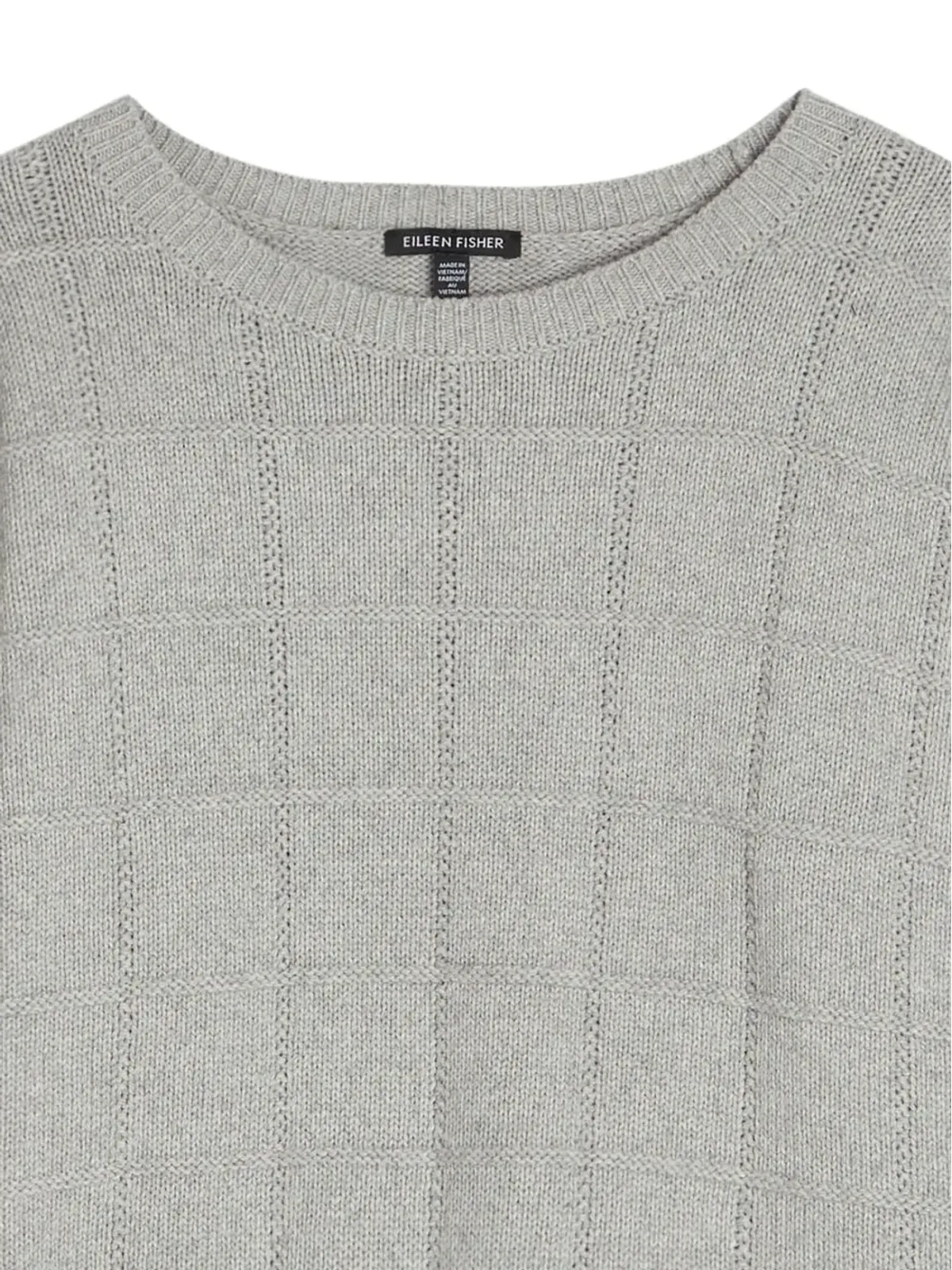 Eileen Fisher グリッド柄ニットセーター - 画像2