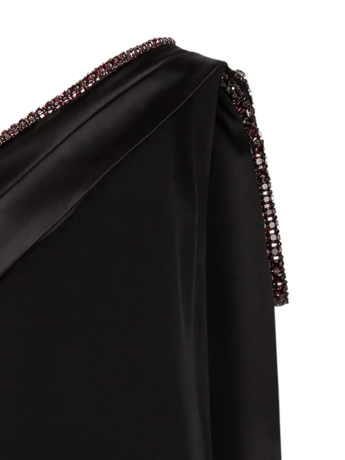 Roland Mouret エンブリッシュメント片側ショルダーマキシドレス ブラック - 画像2