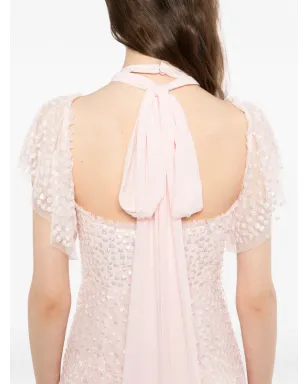 Needle & Thread スカラップ付きスパンコール ホルターネック ガウン - サムネイル5