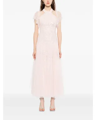 Needle & Thread スカラップ付きスパンコール ホルターネック ガウン - サムネイル2