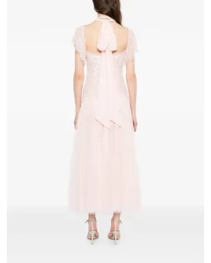 Needle & Thread スカラップ付きスパンコール ホルターネック ガウン - サムネイル4