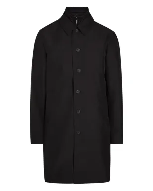 RAITH woven button coat - Black - サムネイル1