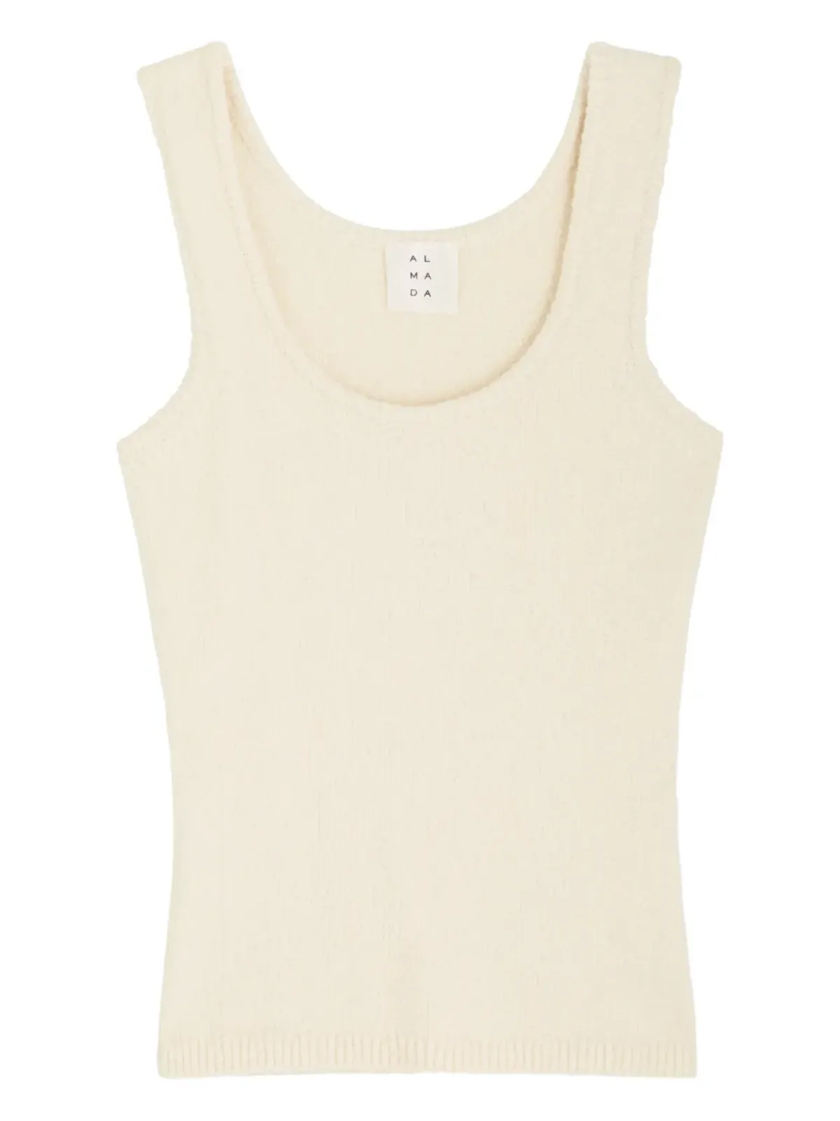 Almada Label Riri scoop-neck top - Neutrals - 画像1