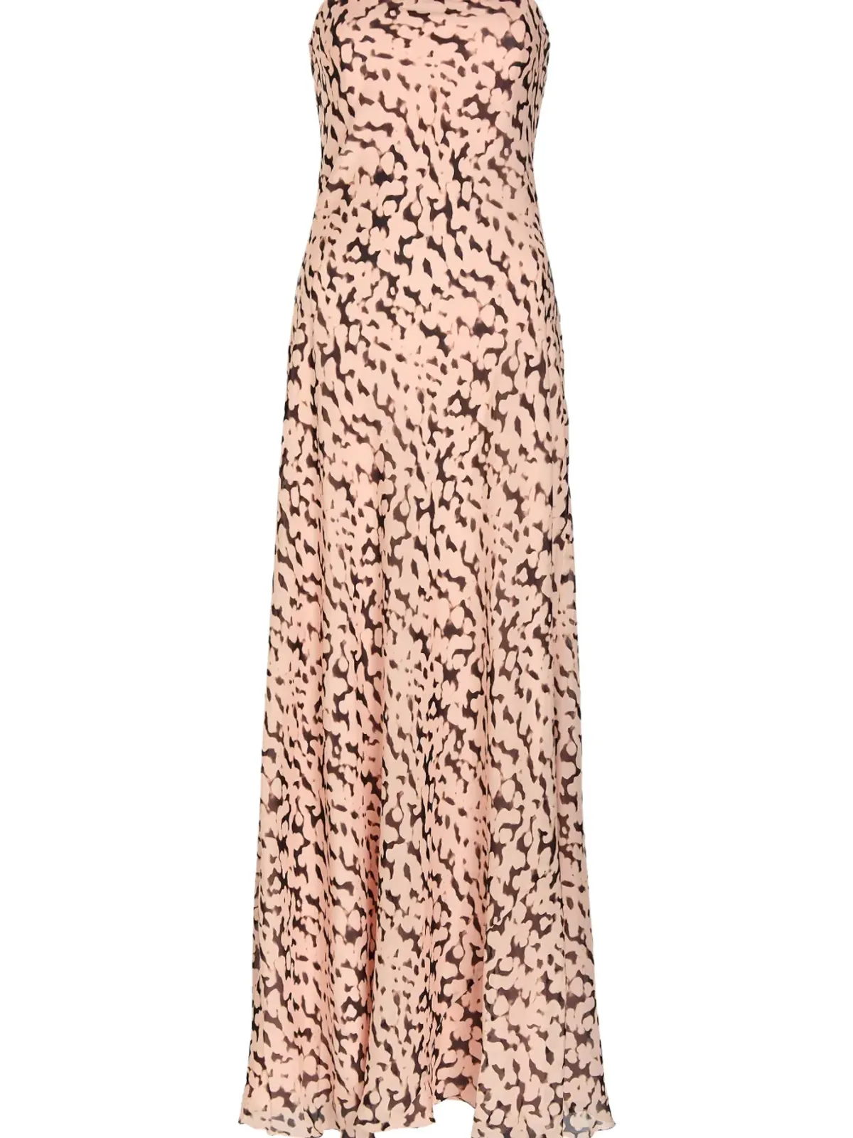 STAUD Cassie tortoise-print silk maxi dress - Neutrals - 画像2