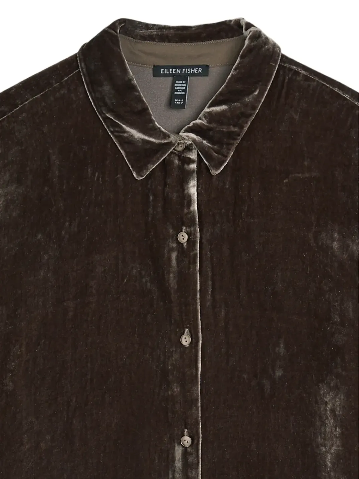 Eileen Fisher ベロアシャツ - 画像2