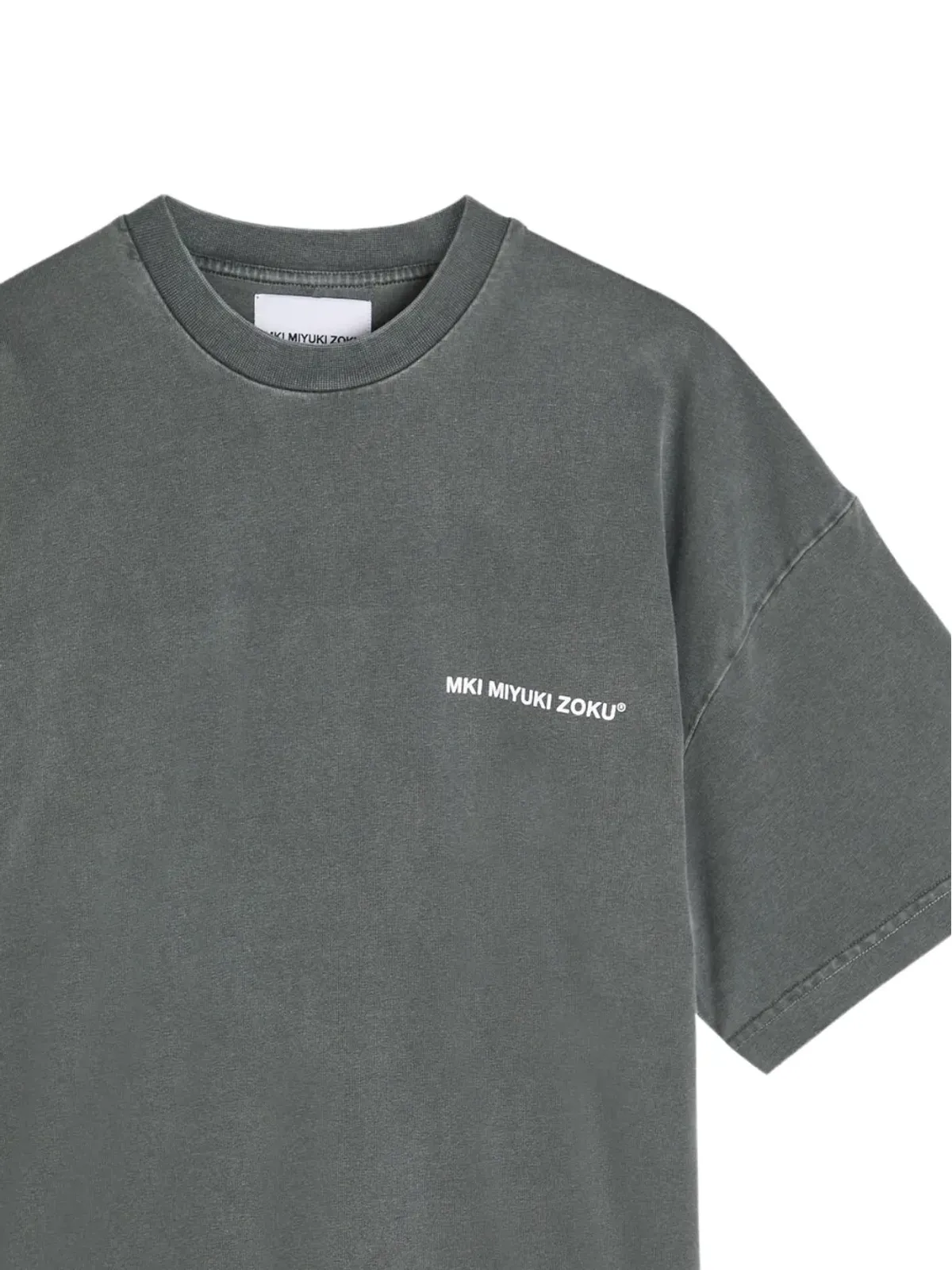 MKI Miyuki Zoku ロゴ刺繍Tシャツ グレー - 画像2