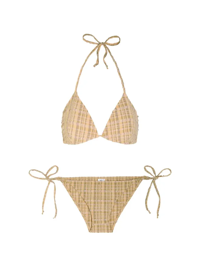 Lisa Marie Fernandez Lisa Marie Fernandez ストライプタイ付きワンピース水着の商品画像