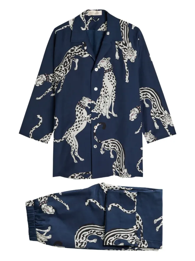 Olivia von Halle Olivia von Halle Casablanca パジャマセット ブルーの商品画像