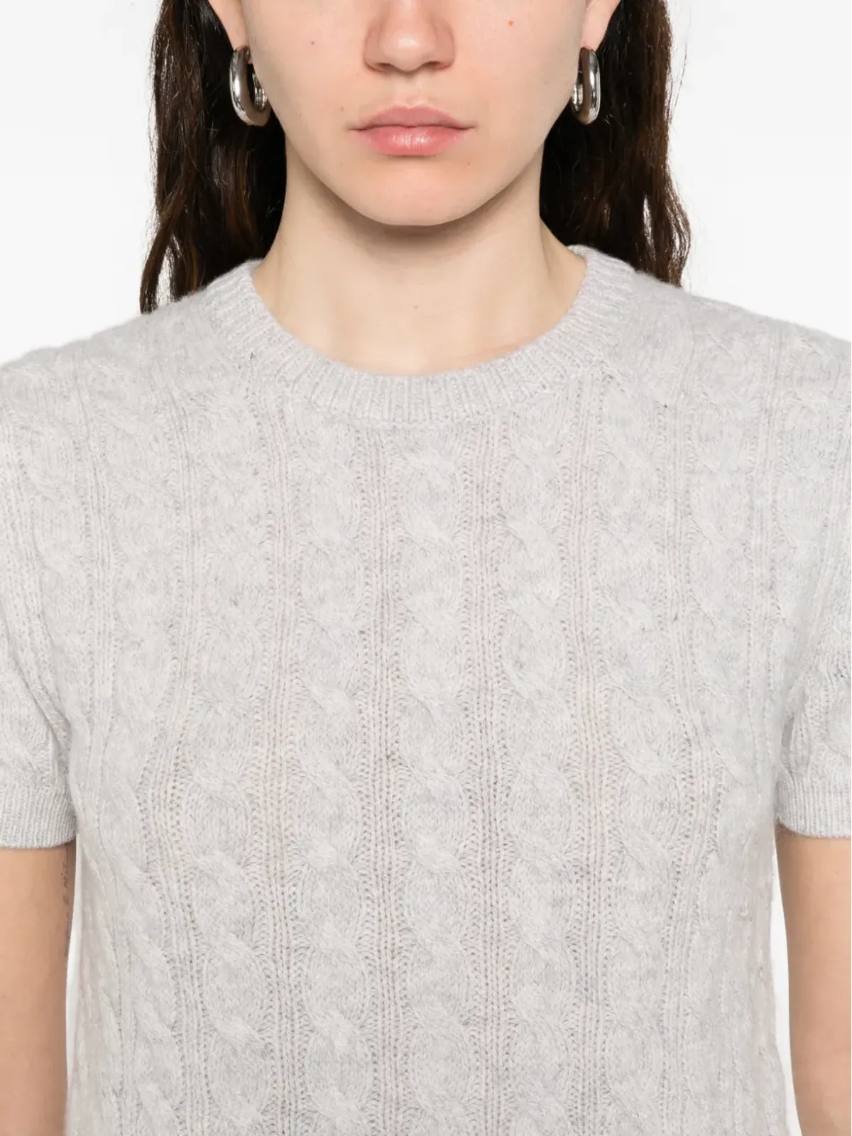 Vince ケーブルニットTシャツ - Grey - 画像5
