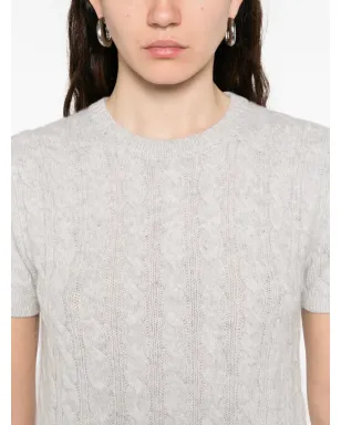 Vince ケーブルニットTシャツ - Grey - サムネイル5