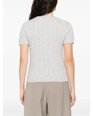 Vince ケーブルニットTシャツ - Grey - サムネイル4