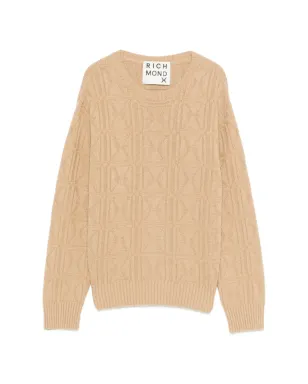 John Richmond パターンニットセーター ブラウン - サムネイル1