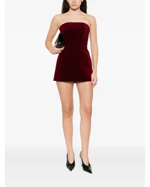 Vestiaire d'un Oiseau Libre ストラップレスベルベットミニドレス - サムネイル2