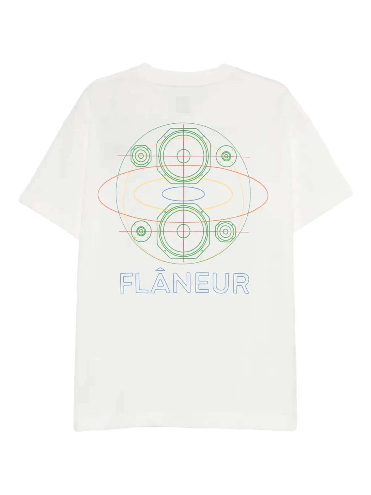 FLÂNEUR スピーカーグラフィックプリントTシャツ - 画像2