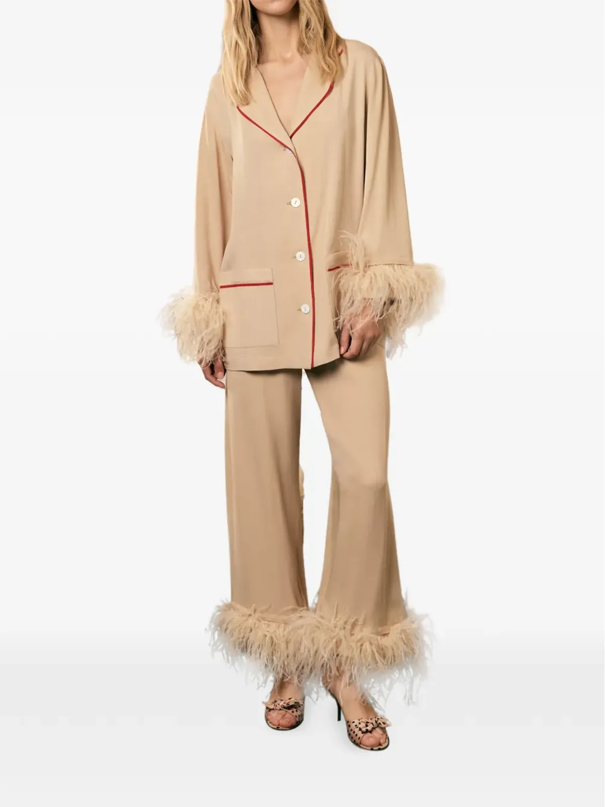 Sleeper パーティー用 デタッチャブルフェザー付き パジャマ - 画像2