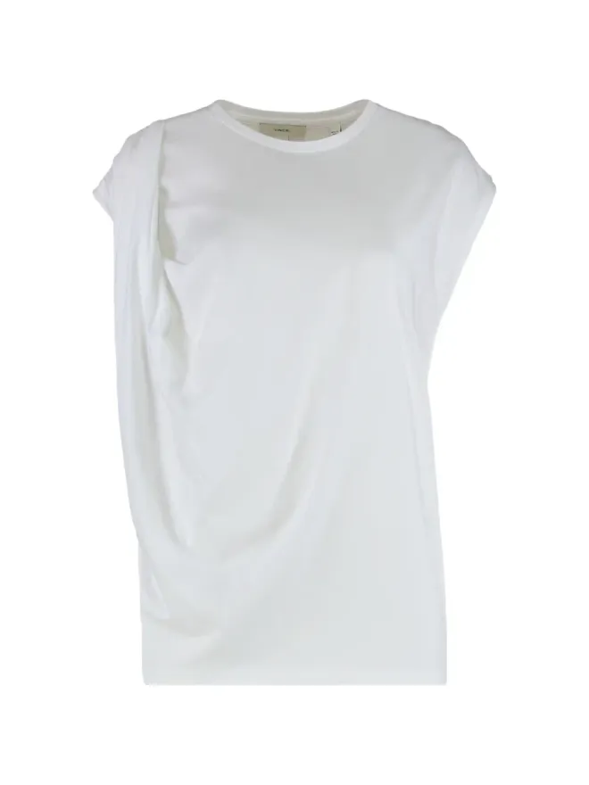 Vince Vince draped T-shirt - Whiteの商品画像