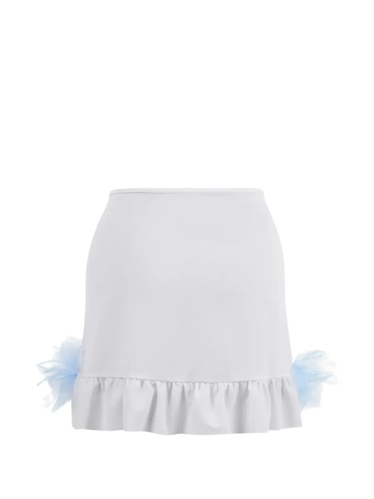 Nessi Byrd Kids Rosie ruffled floral-appliqué skirt - White - 画像2