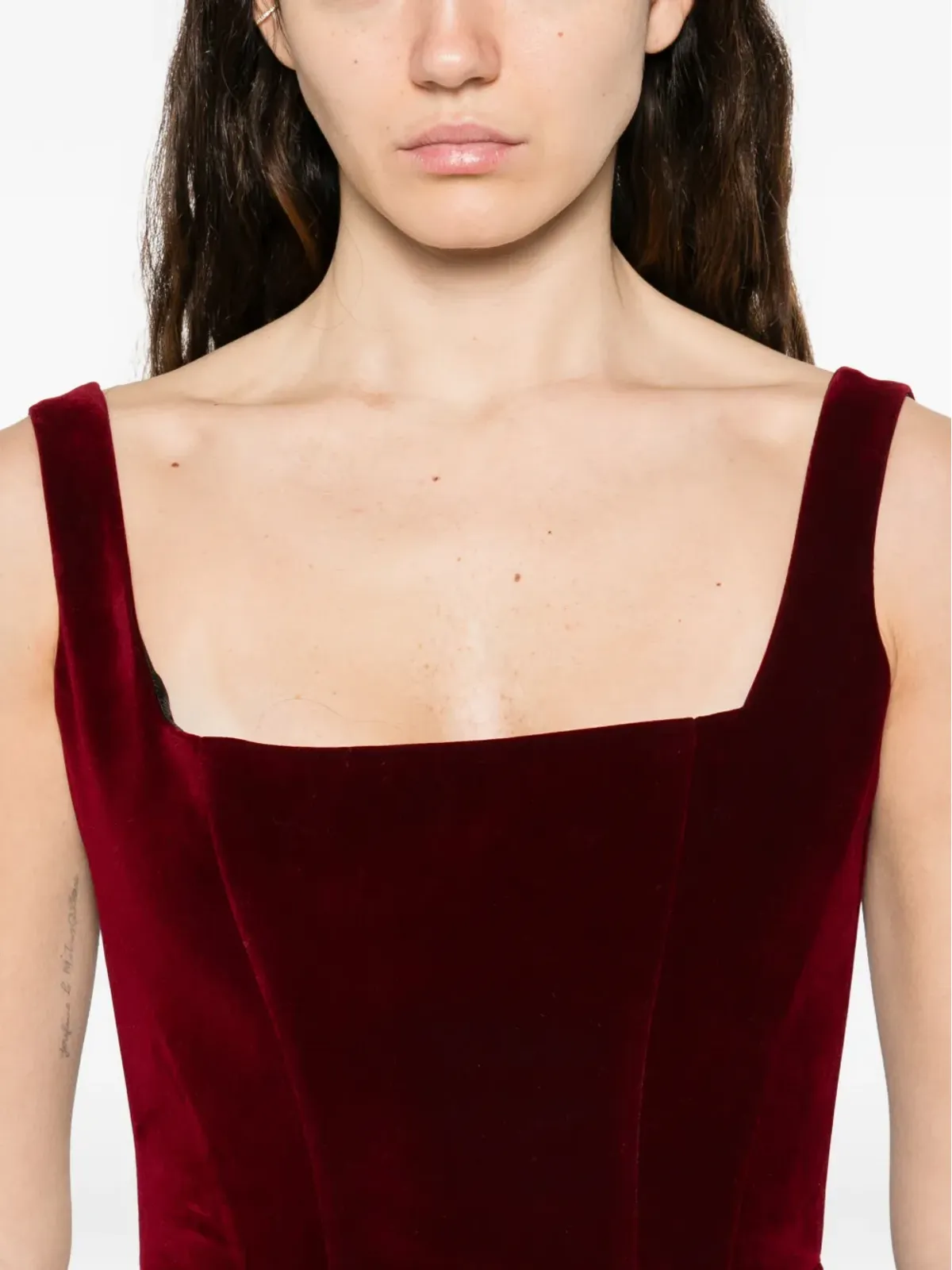 Vestiaire d'un Oiseau Libre ストラクチャードベルベットミニドレス - 画像5