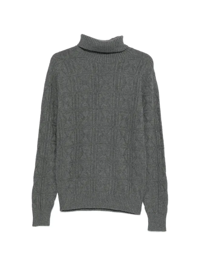 John Richmond John Richmond パターン柄 ロールネックセーターの商品画像