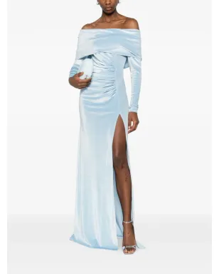 MIAU by Clara Rotescu オーレール オフショルダー ルーシュ ドレス - サムネイル2