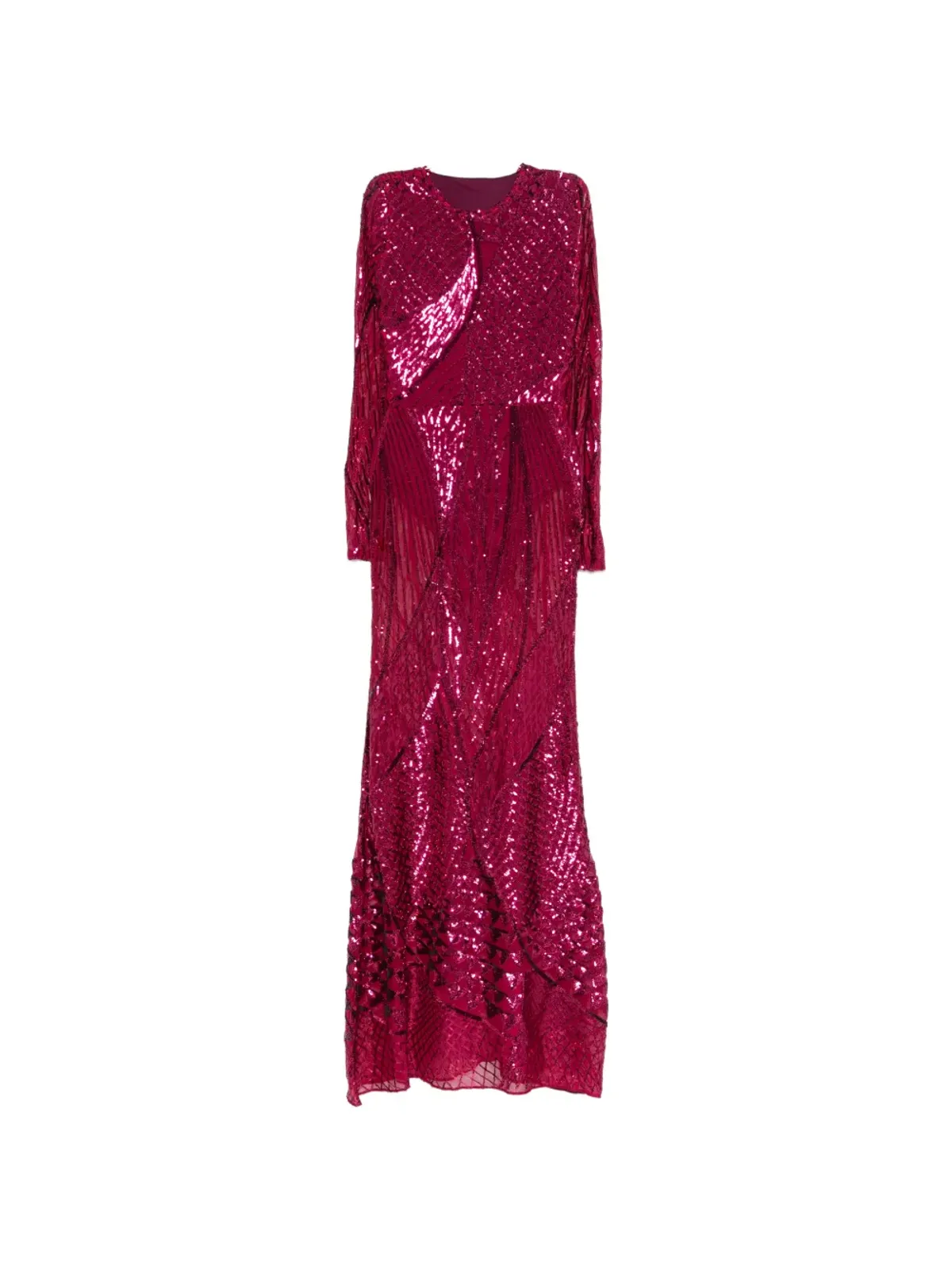 MIAU by Clara Rotescu Halo sequinned maxi dress - Red - 画像1