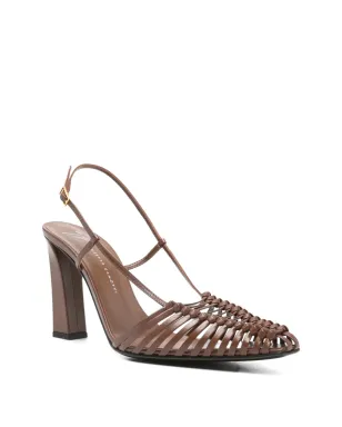 Giuseppe Zanotti Brenda 編み込みハイヒールサンダル - ブラウン - サムネイル2