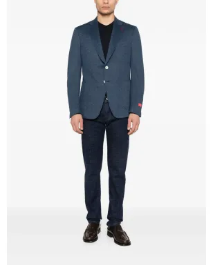Isaia ボタンブレザー - ブルー - サムネイル2