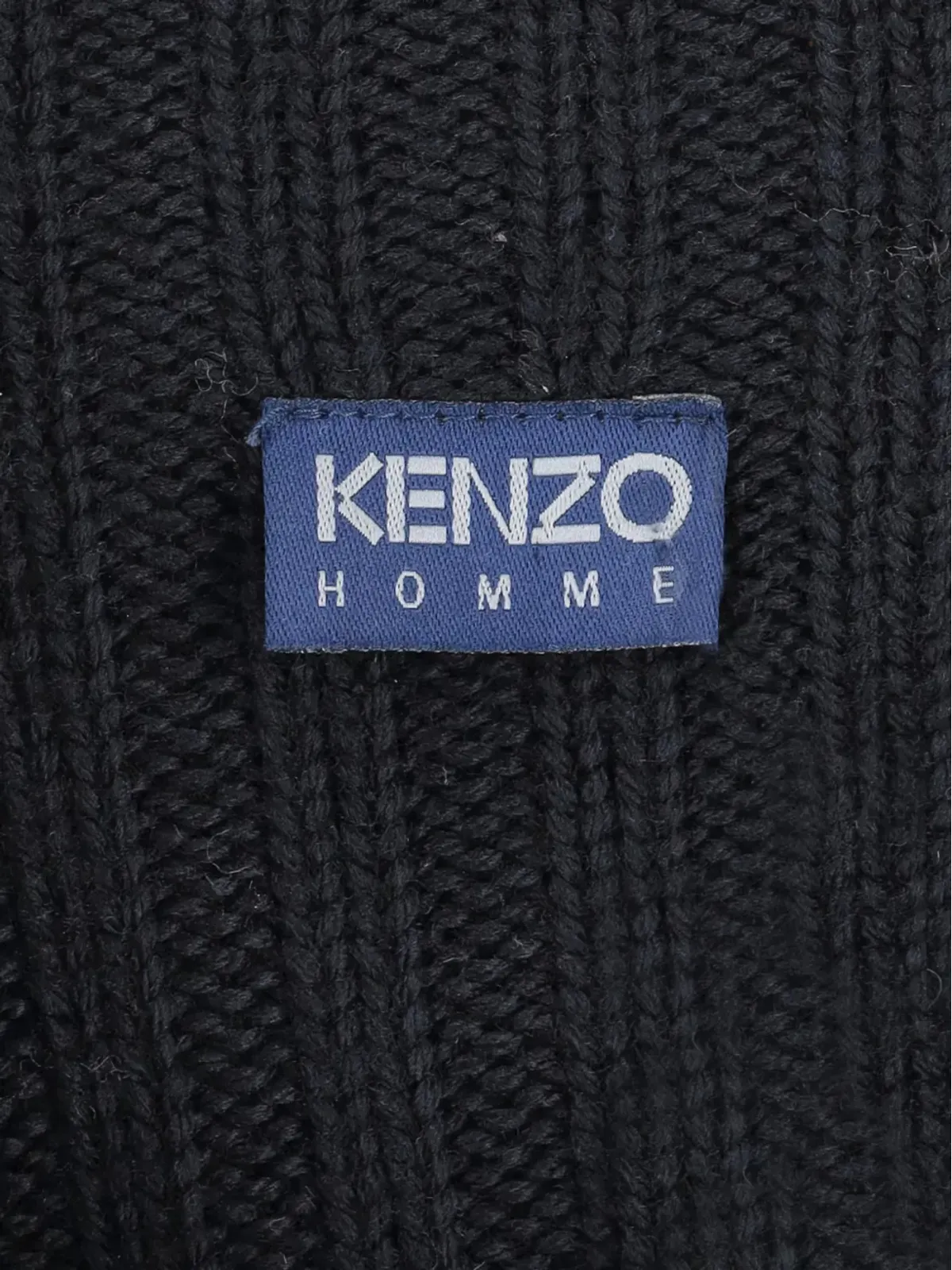 Kenzo Pre-Owned リブ編みジップカーディガン ブラック - 画像3