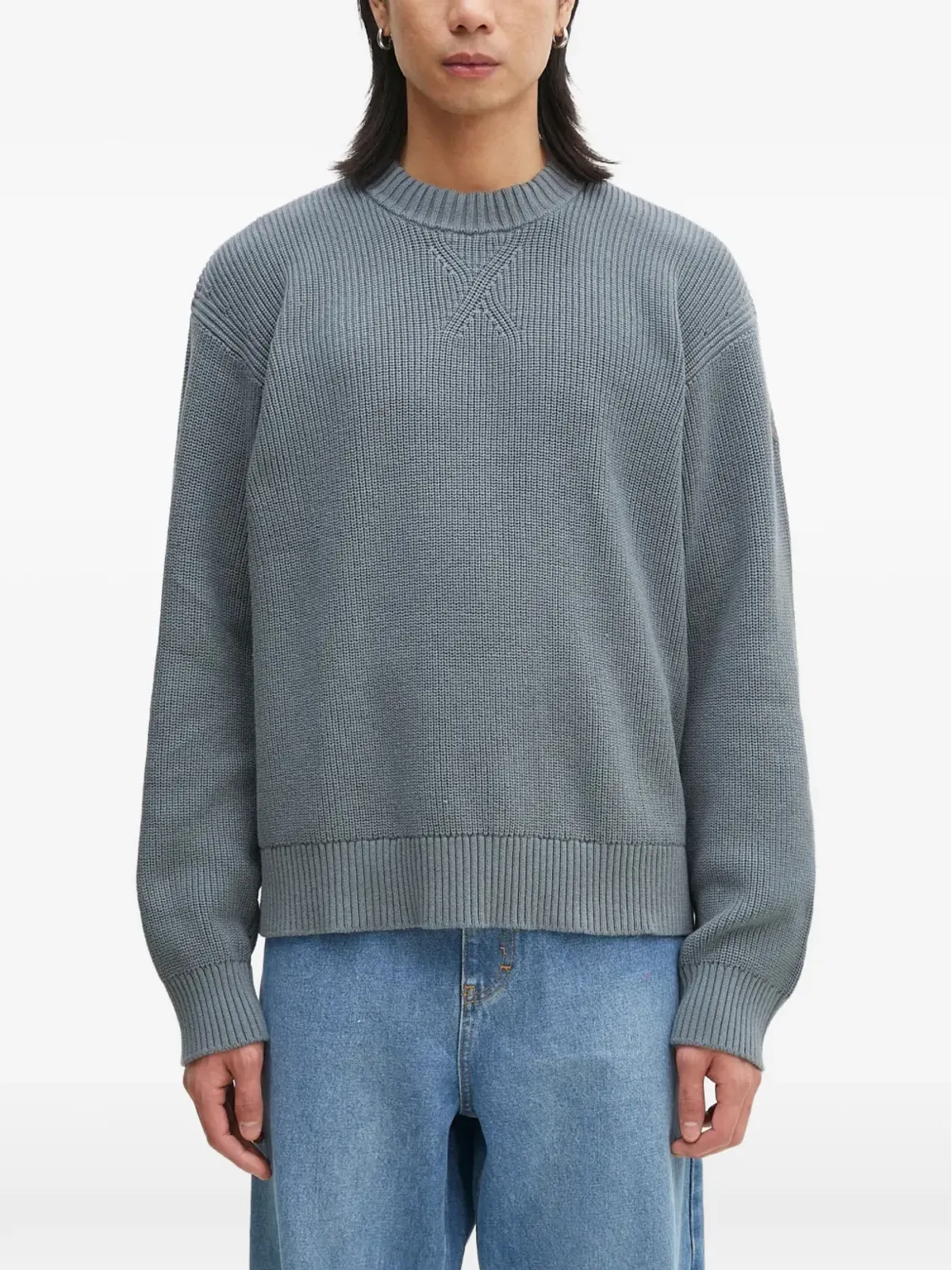 Napapijri ribbed round-neck sweater - Grey - 画像1