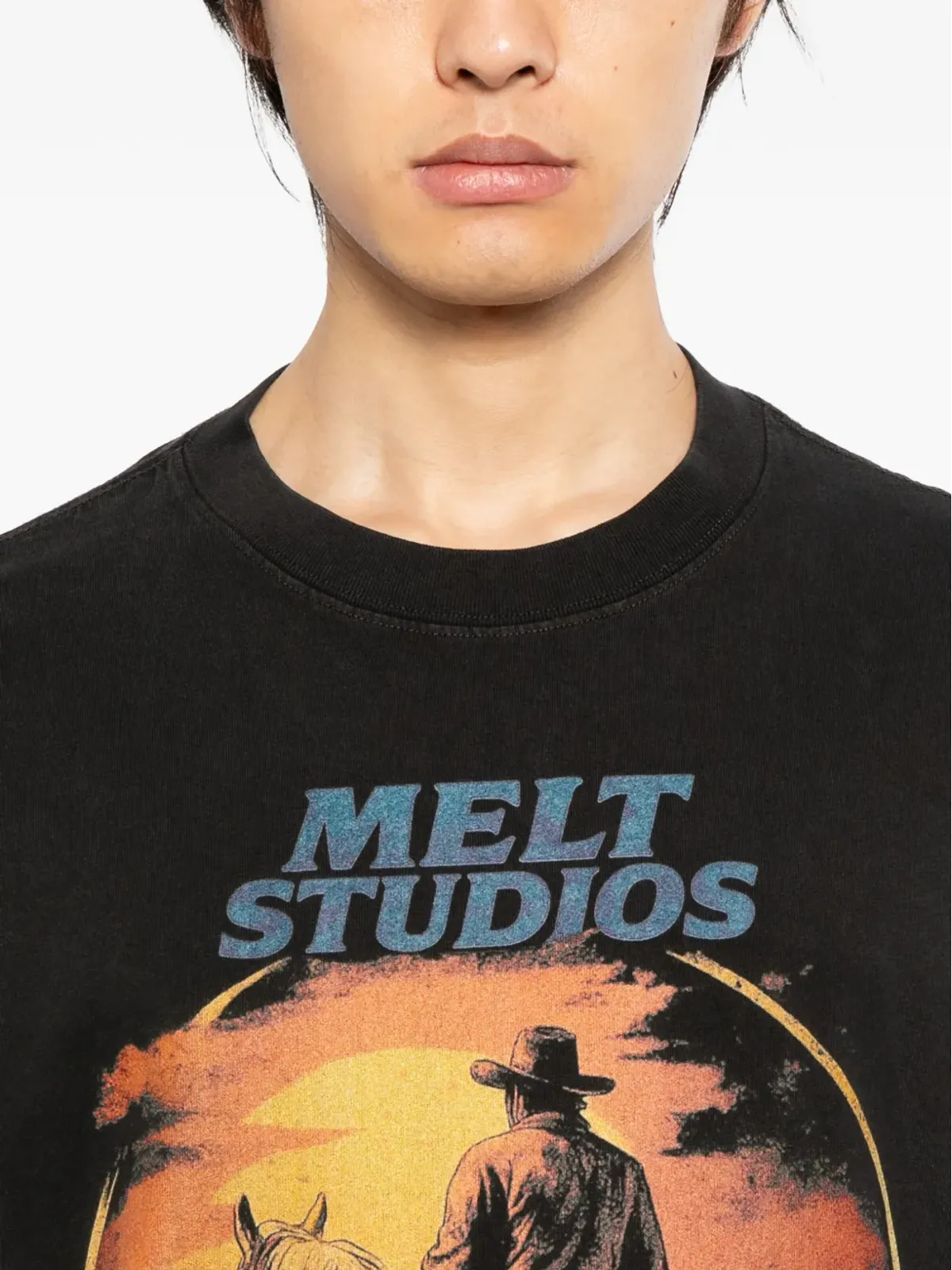 Melt ラウンドネック プリント Tシャツ - 画像5