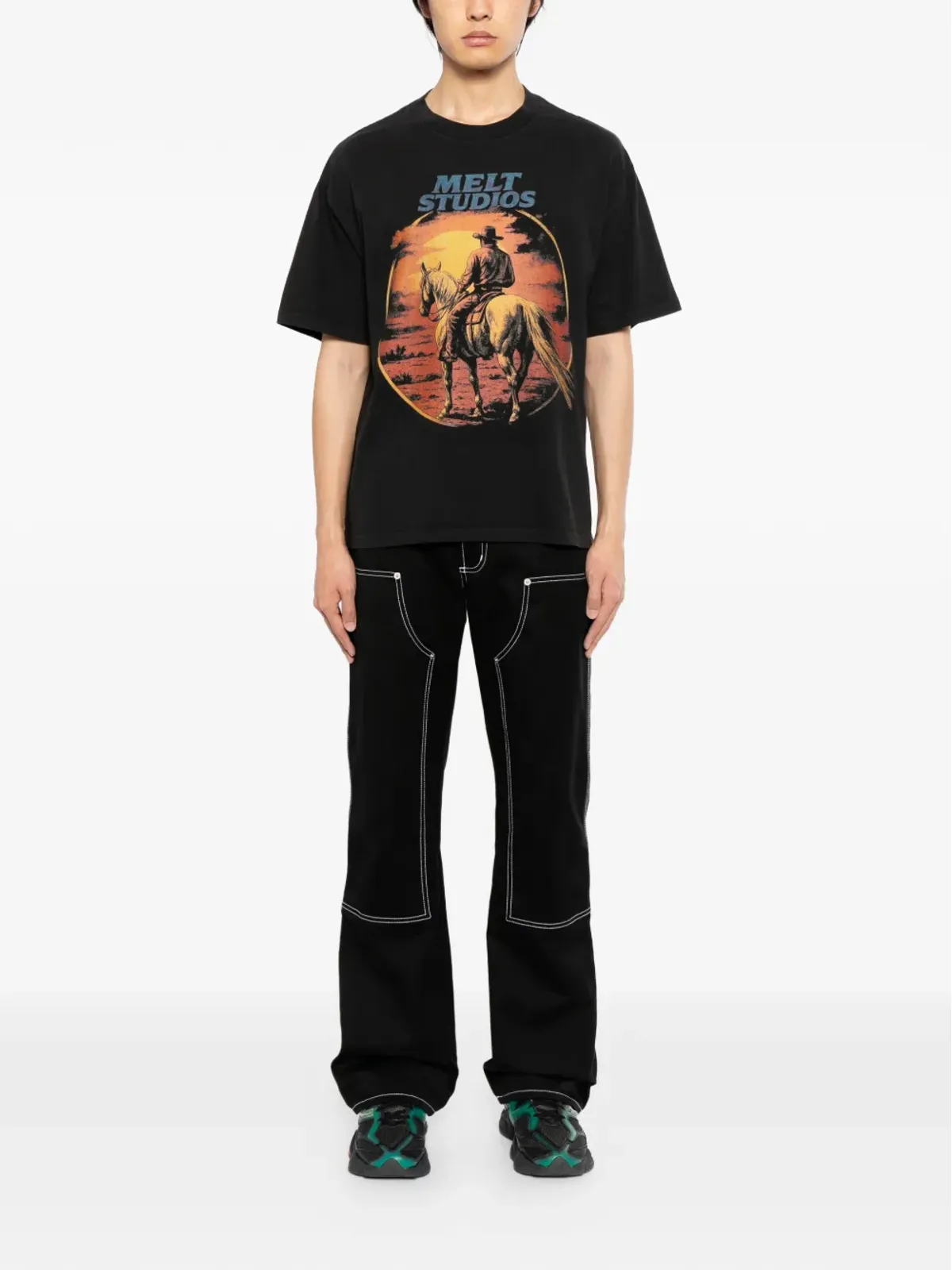 Melt ラウンドネック プリント Tシャツ - 画像2