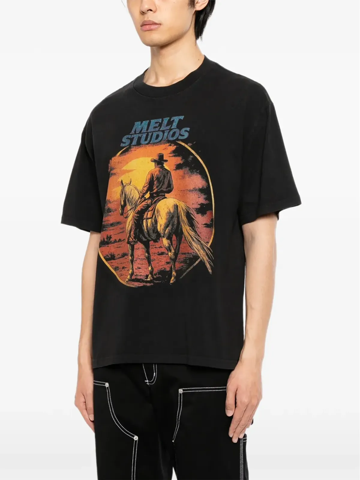 Melt ラウンドネック プリント Tシャツ - 画像3