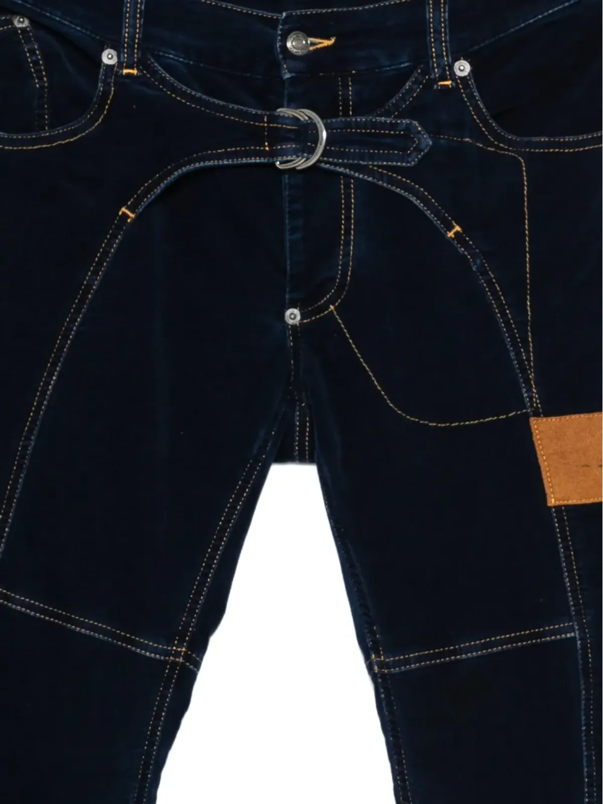 John Galliano Pre-Owned パッチワークパンツ - 画像3