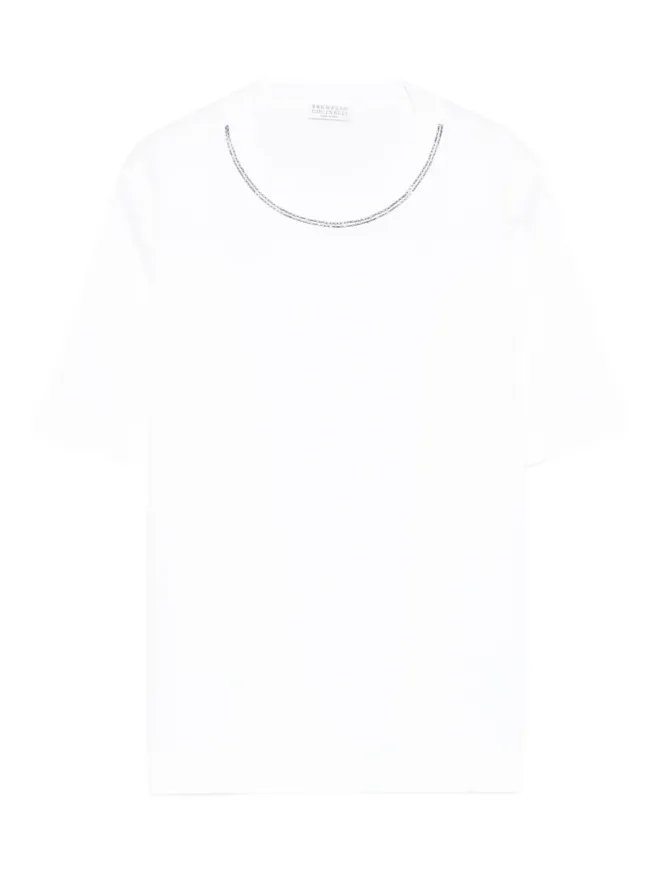 Brunello Cucinelli Brunello Cucinelli エンベリッシュドTシャツの商品画像