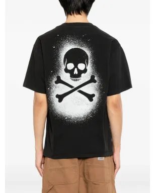 Melt スカルプリントTシャツ - ブラック - サムネイル4