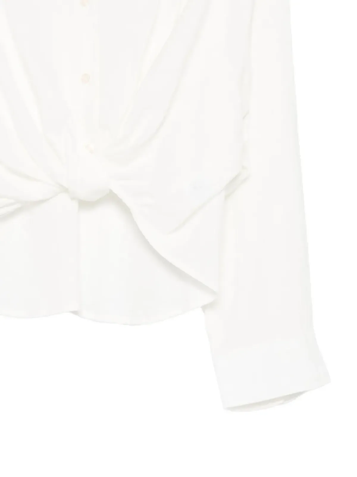 Denimist ノットフロント ロングスリーブ シャツ - White - 画像3