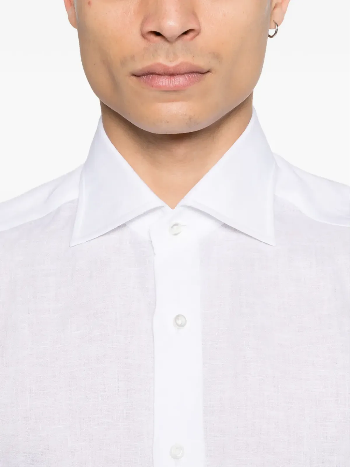 Isaia ボタン留め長袖シャツ - White - 画像5