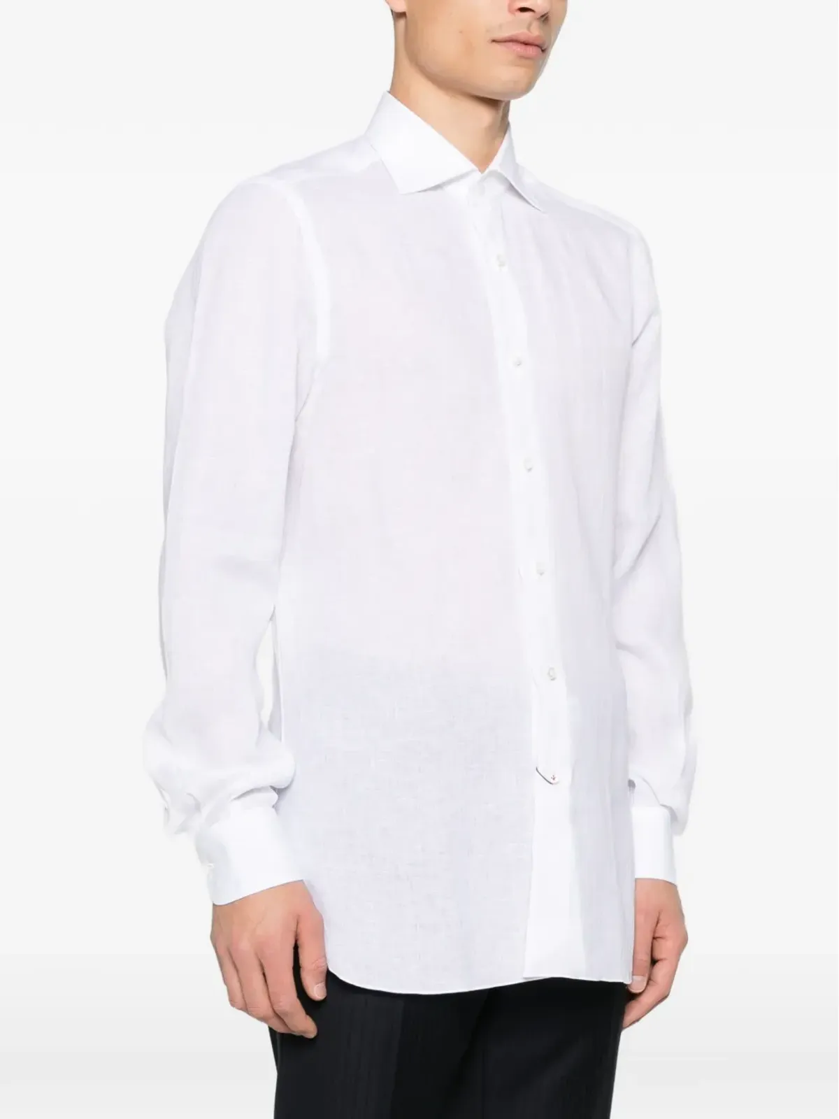 Isaia ボタン留め長袖シャツ - White - 画像3