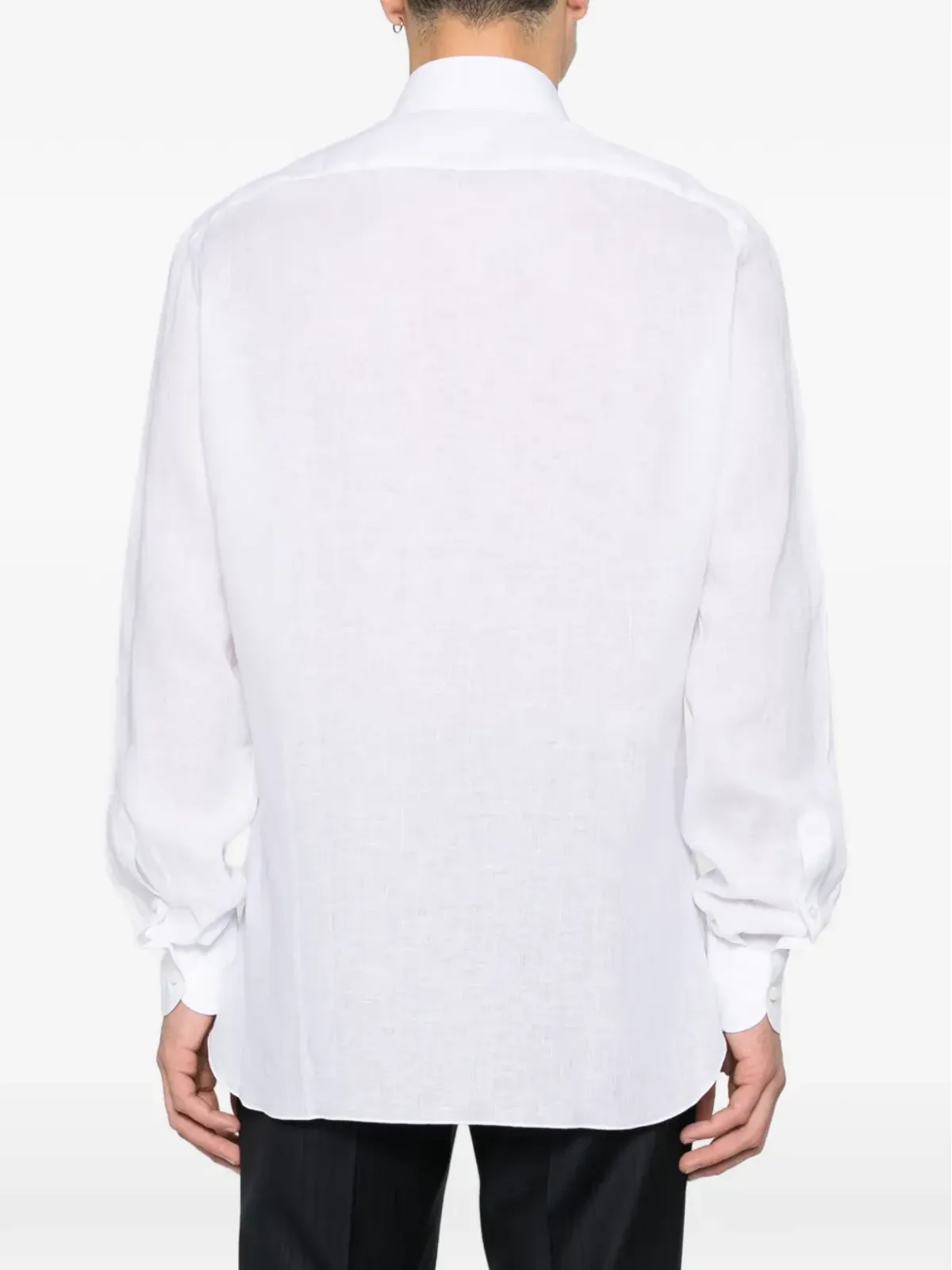 Isaia ボタン留め長袖シャツ - White - 画像4