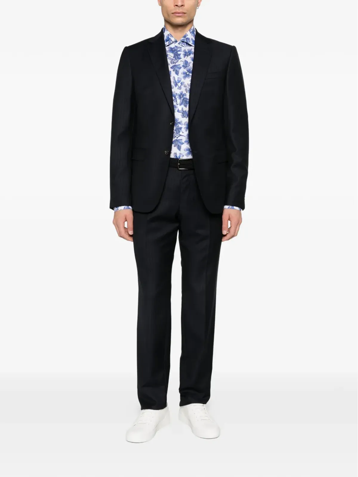 Isaia 花柄ロングスリーブシャツ - 画像2