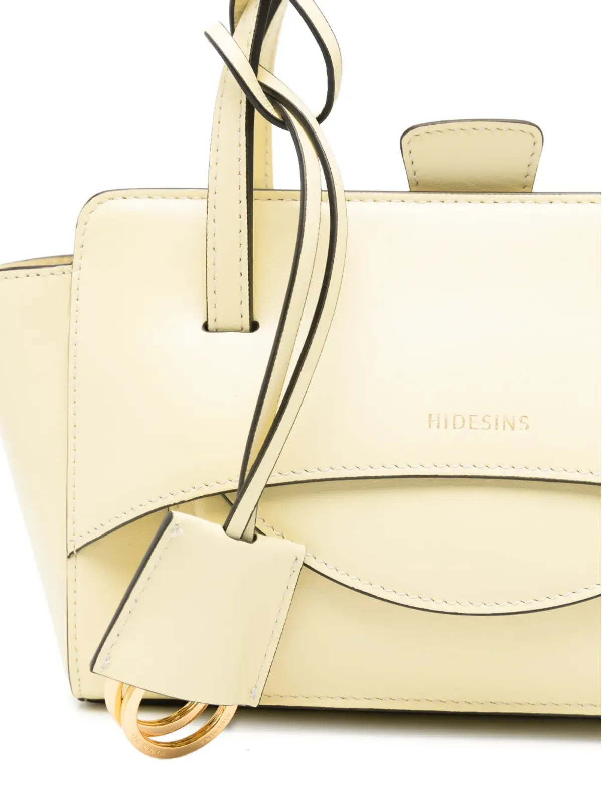 HIDESINS Sフラップ レザー トートバッグ - Yellow - 画像4