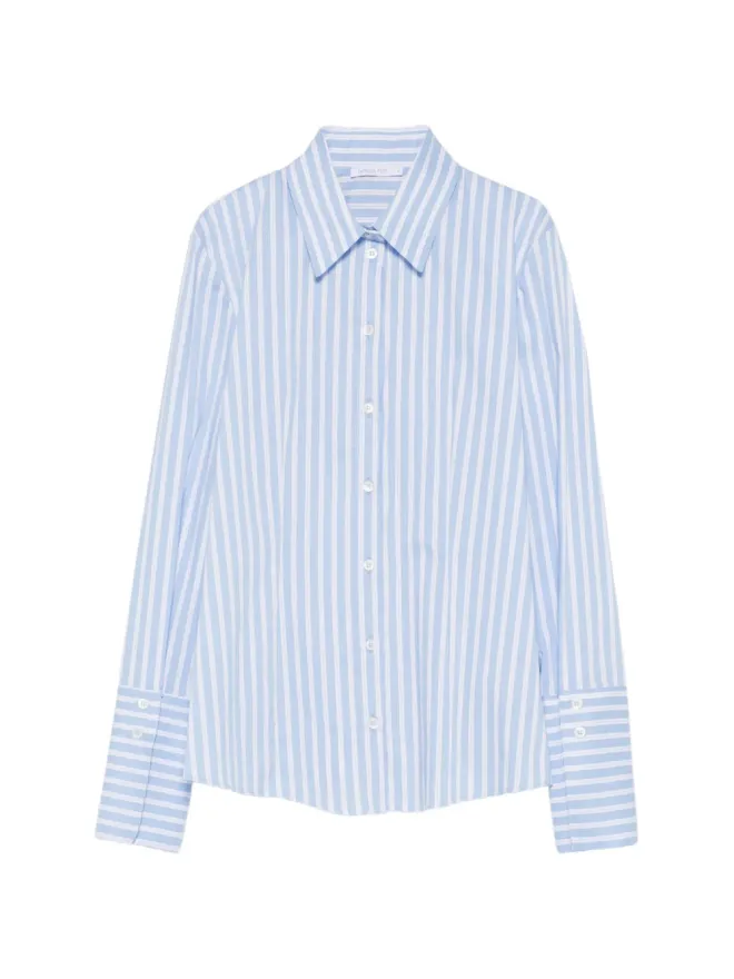 Patrizia Pepe Patrizia Pepe ロングスリーブストライプシャツ ブルーの商品画像