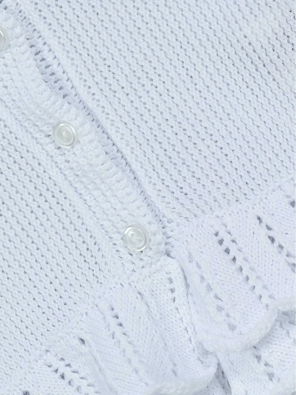 Lapin House ラッフルトリム ボタン付きコットンカーディガン - 画像3