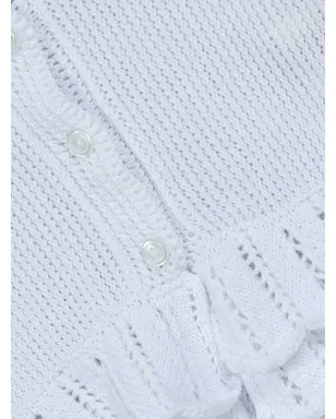 Lapin House ラッフルトリム ボタン付きコットンカーディガン - サムネイル3